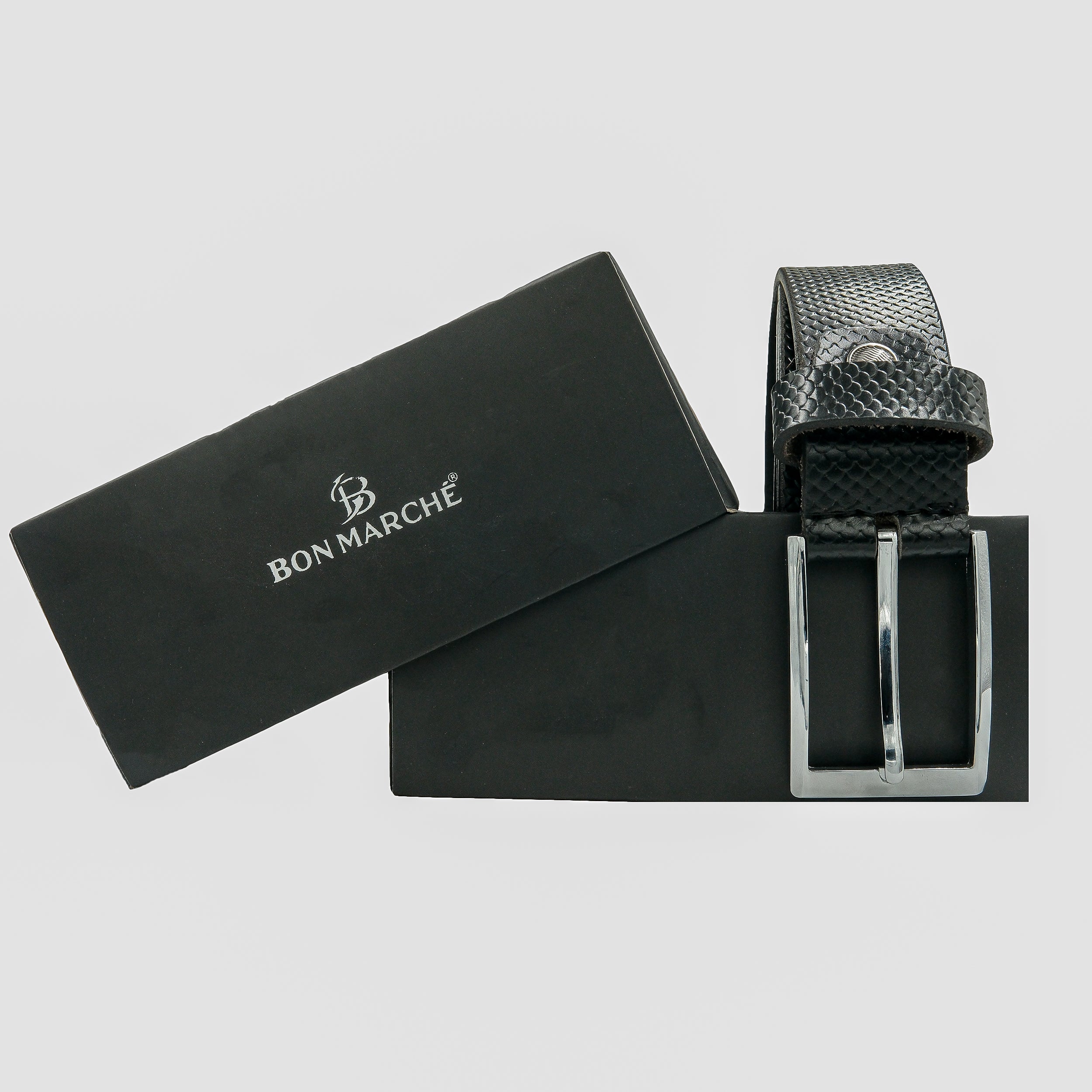 Leather Belt for Men - Black