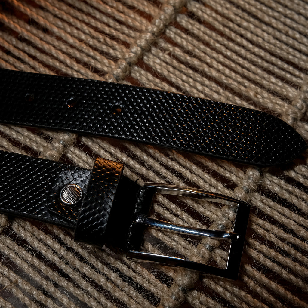 Leather Belt for Men - Black