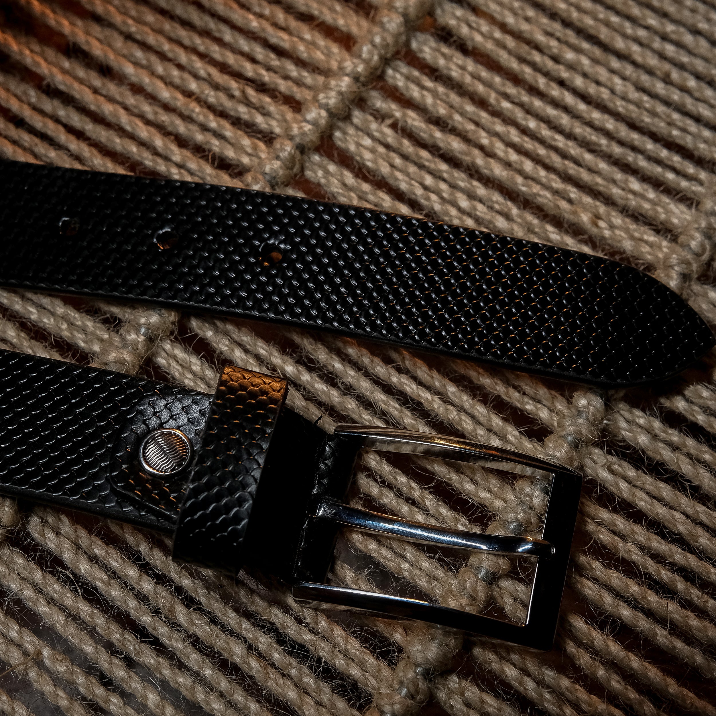 Leather Belt for Men - Black