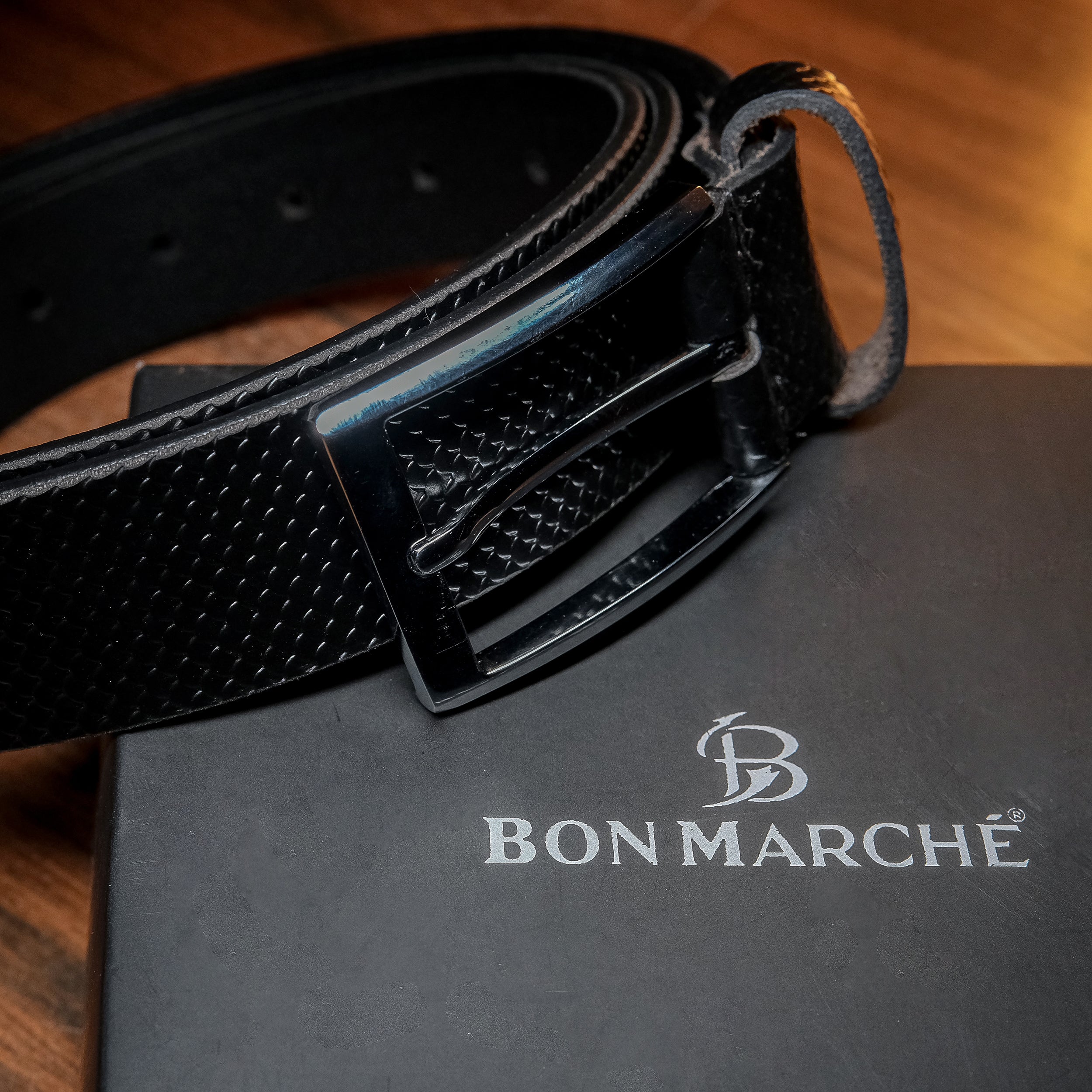 Leather Belt for Men - Black