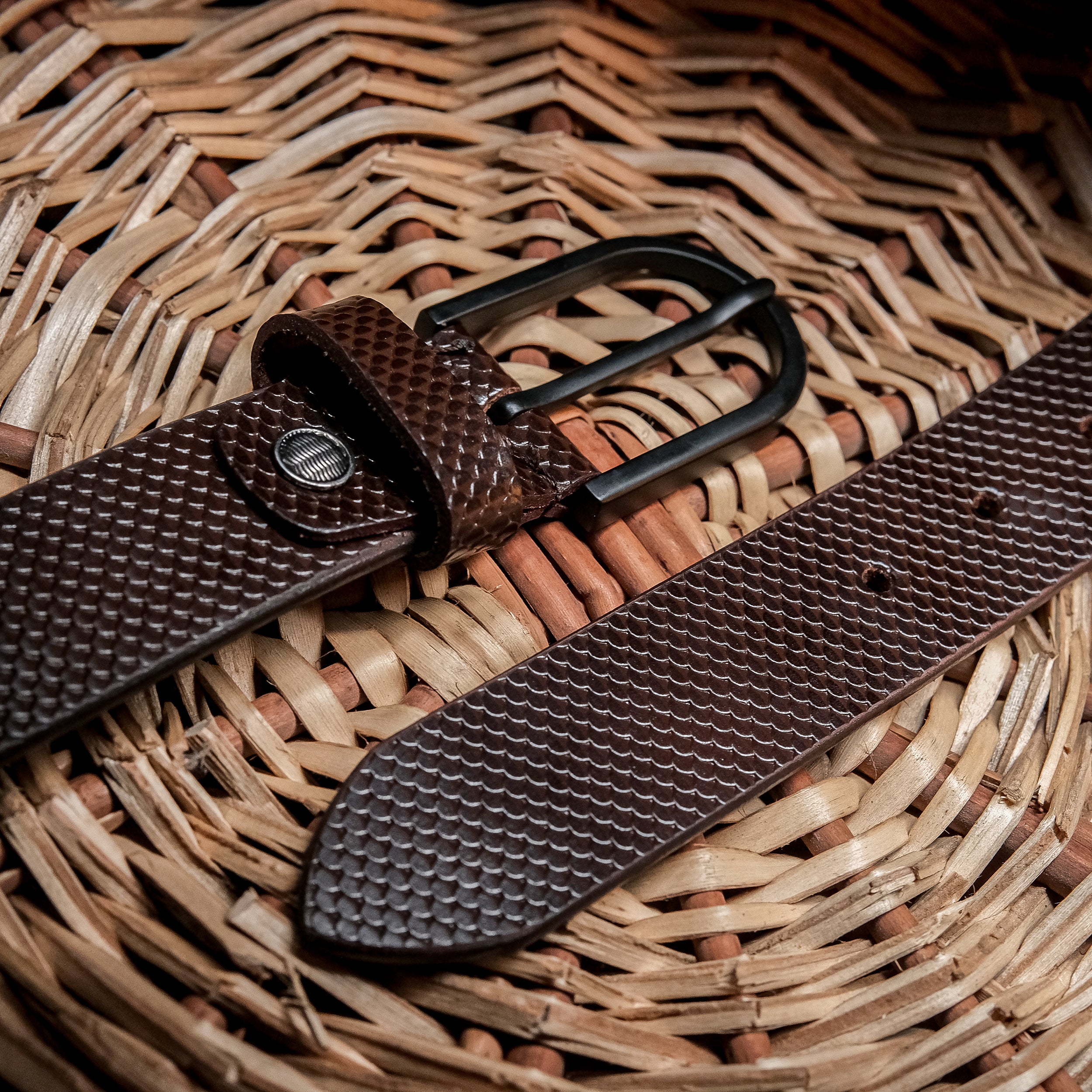 Leather Belt for Men - Brown
