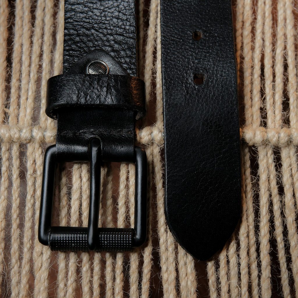 Leather Belt for Men - Black