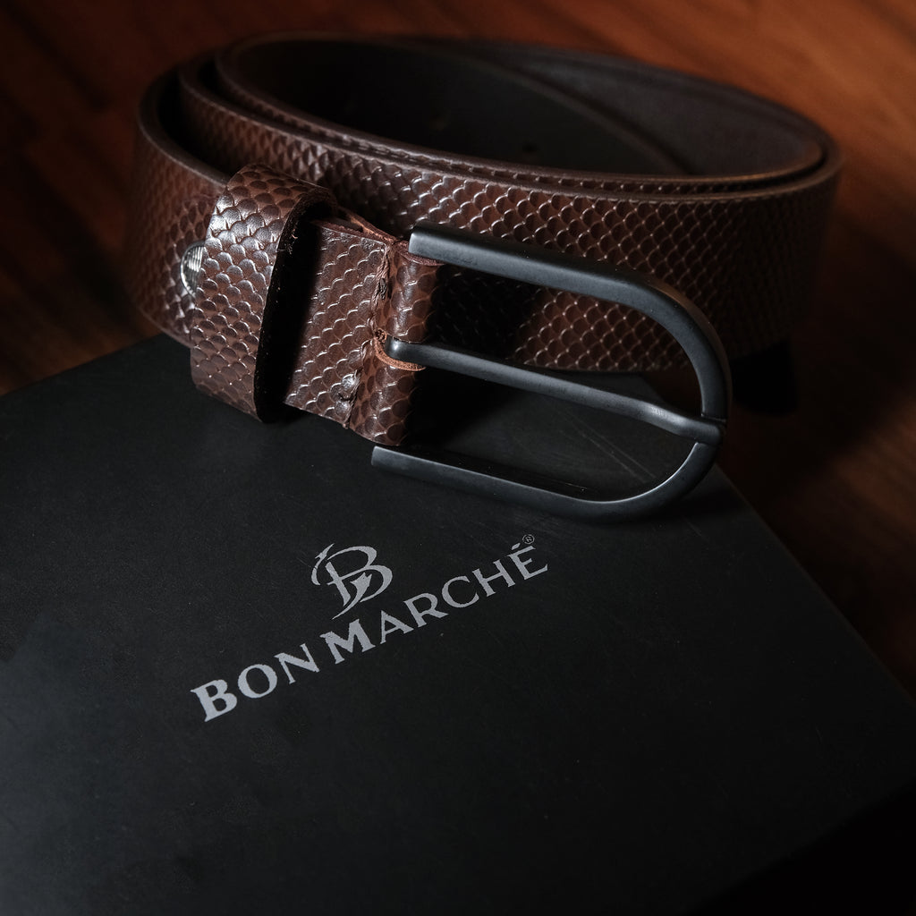 Leather Belt for Men - Brown