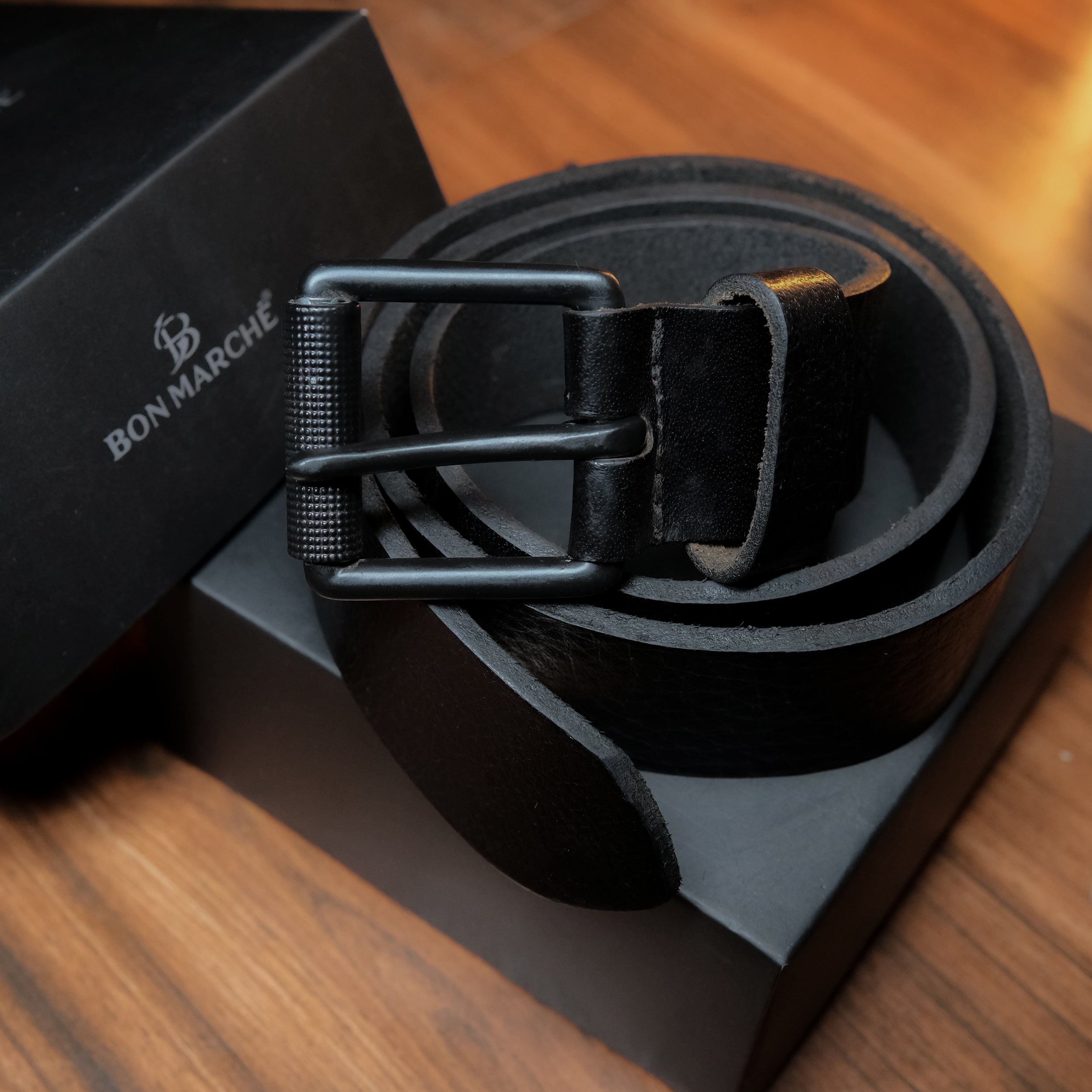 Leather Belt for Men - Black