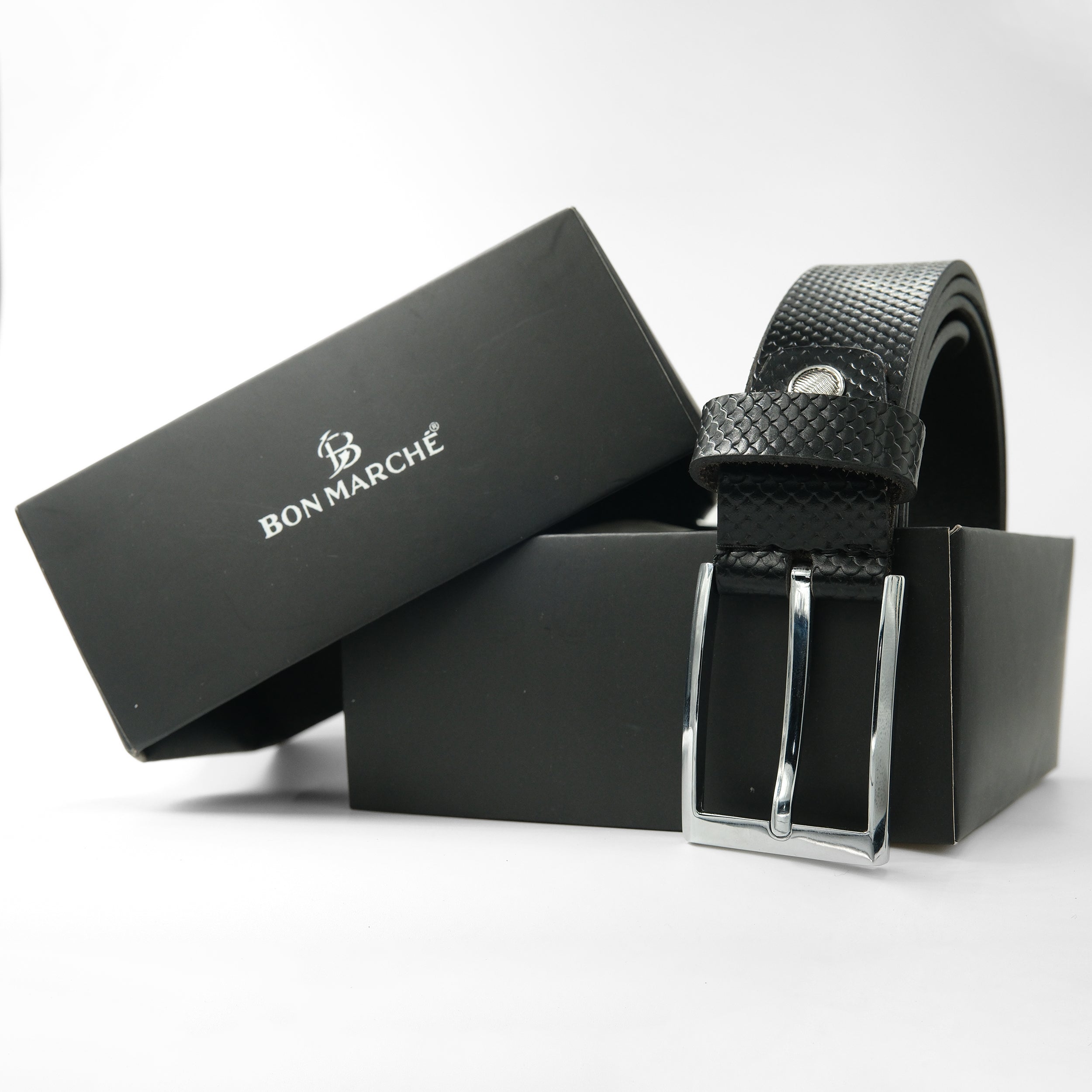 Leather Belt for Men - Black