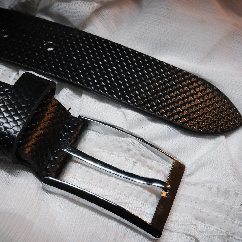 Leather Belt for Men - Black