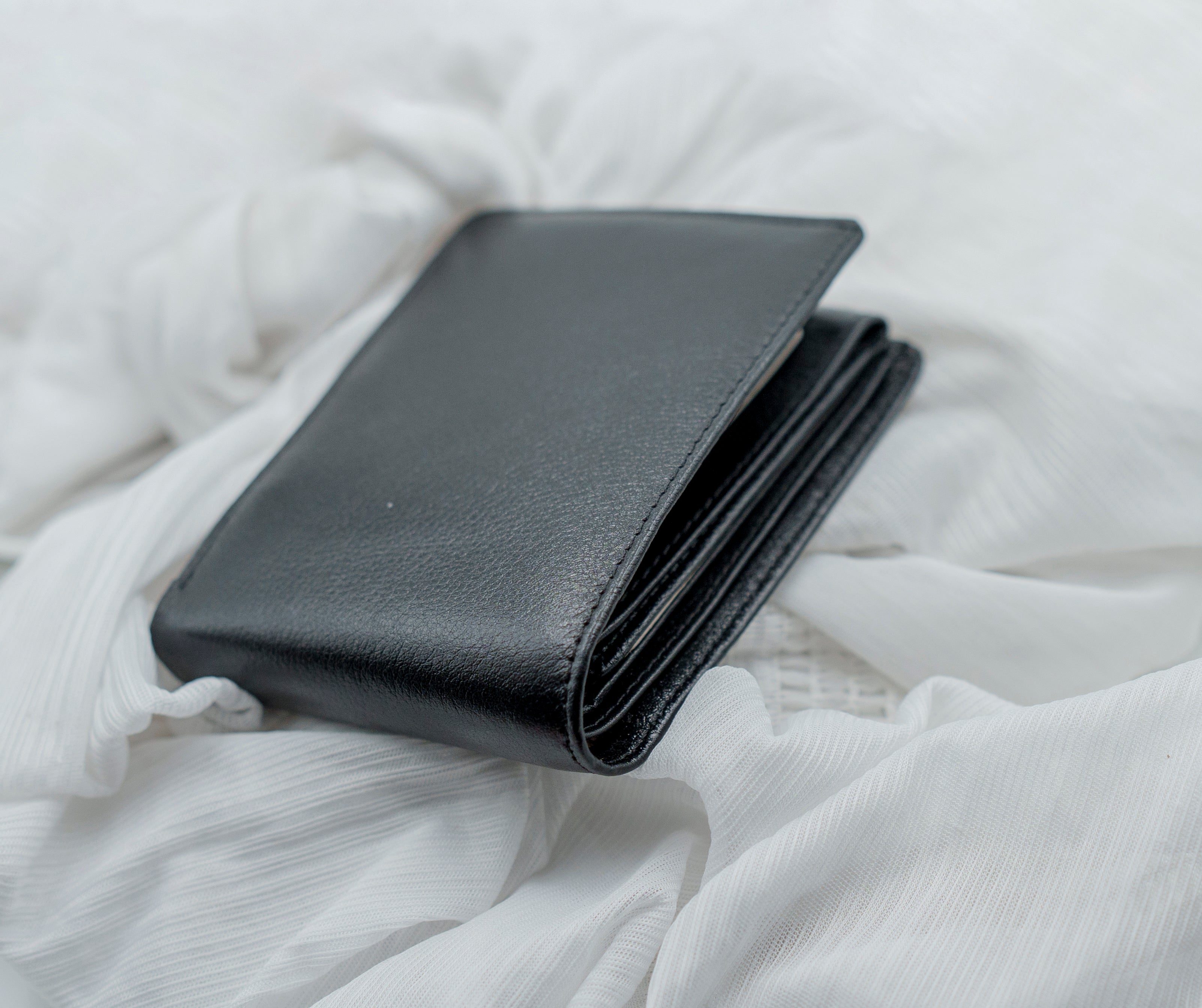 Leather Wallet for Men - Black-02