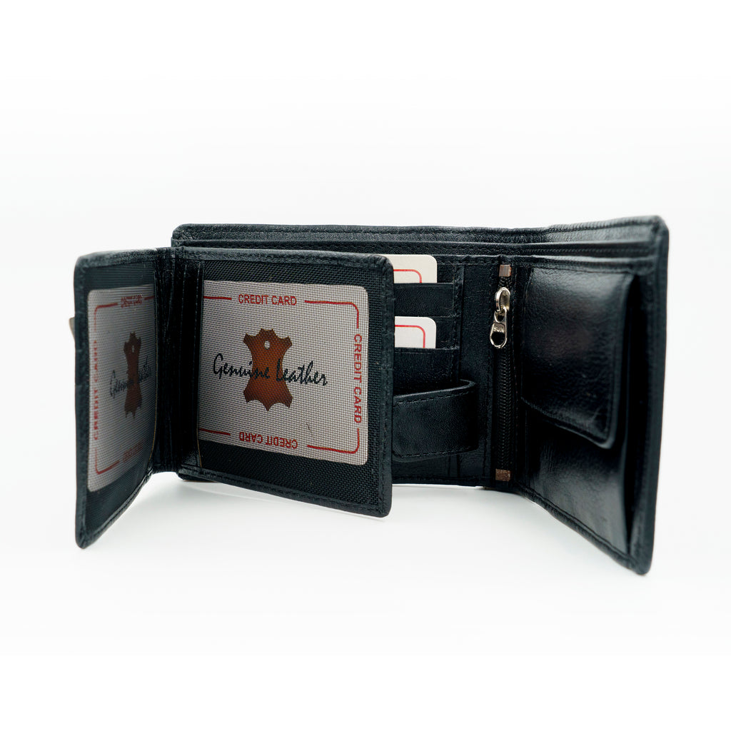 Leather Wallet for Men - Black-02