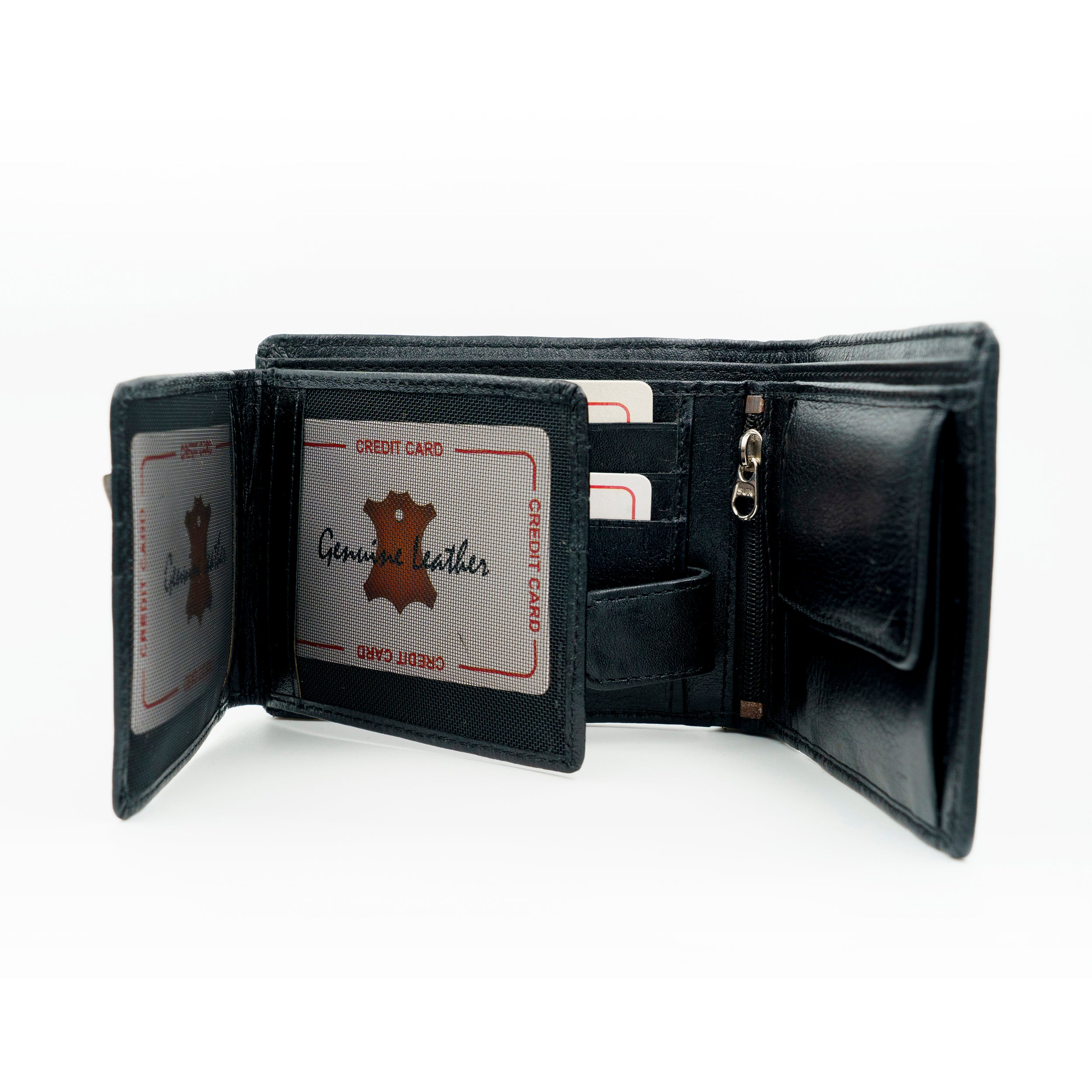Leather Wallet for Men - Black-02