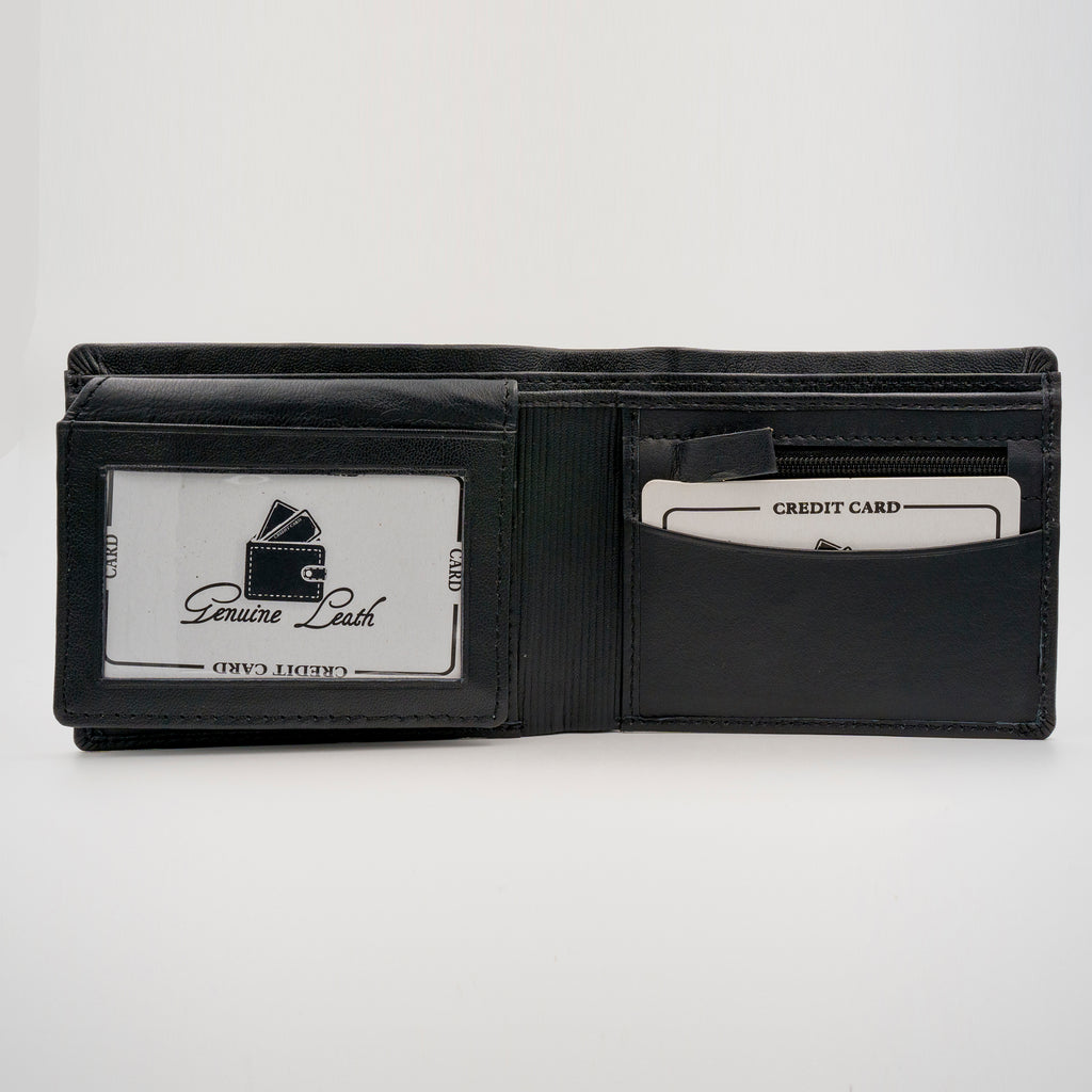 Leather Wallet for Men - Black-11
