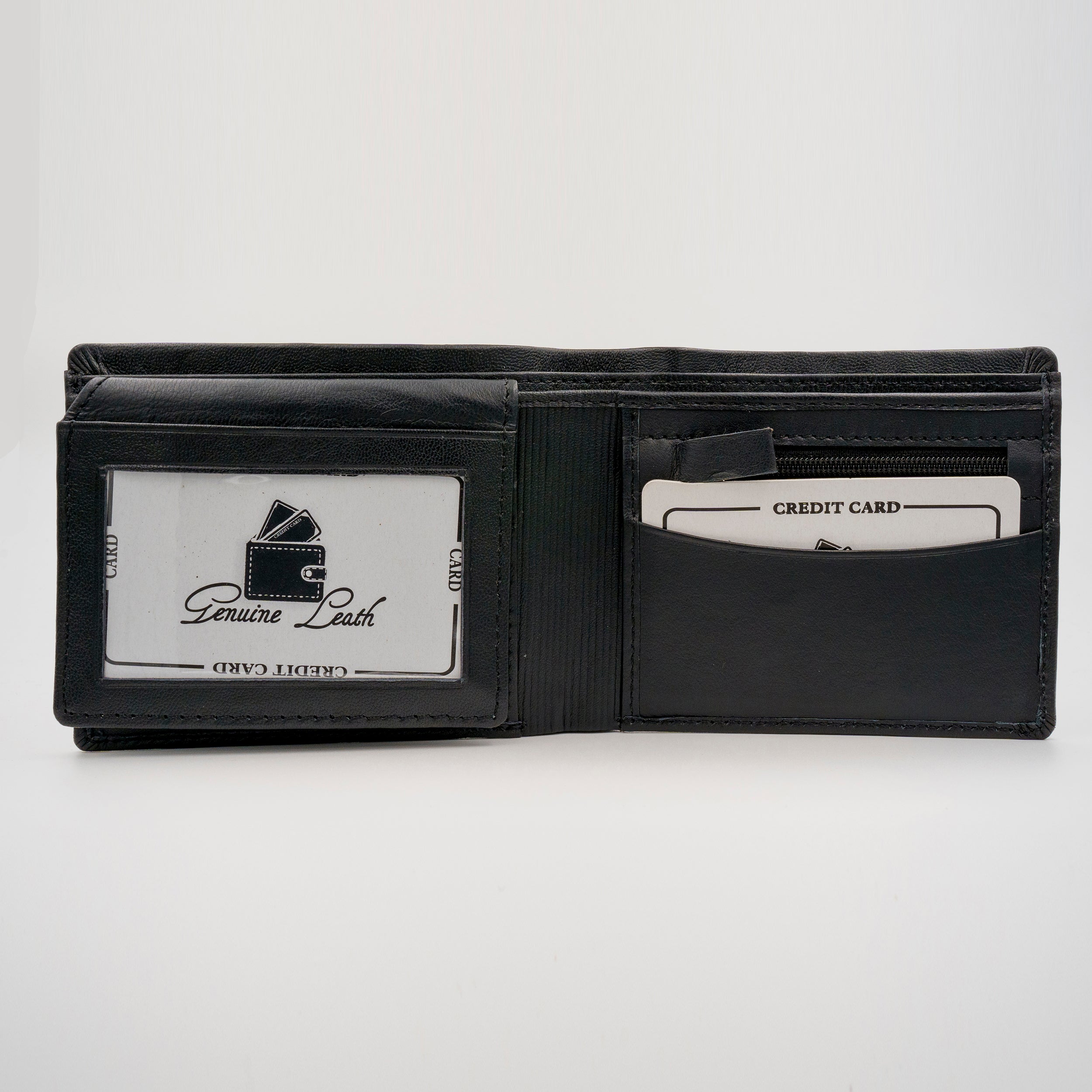 Leather Wallet for Men - Black-11