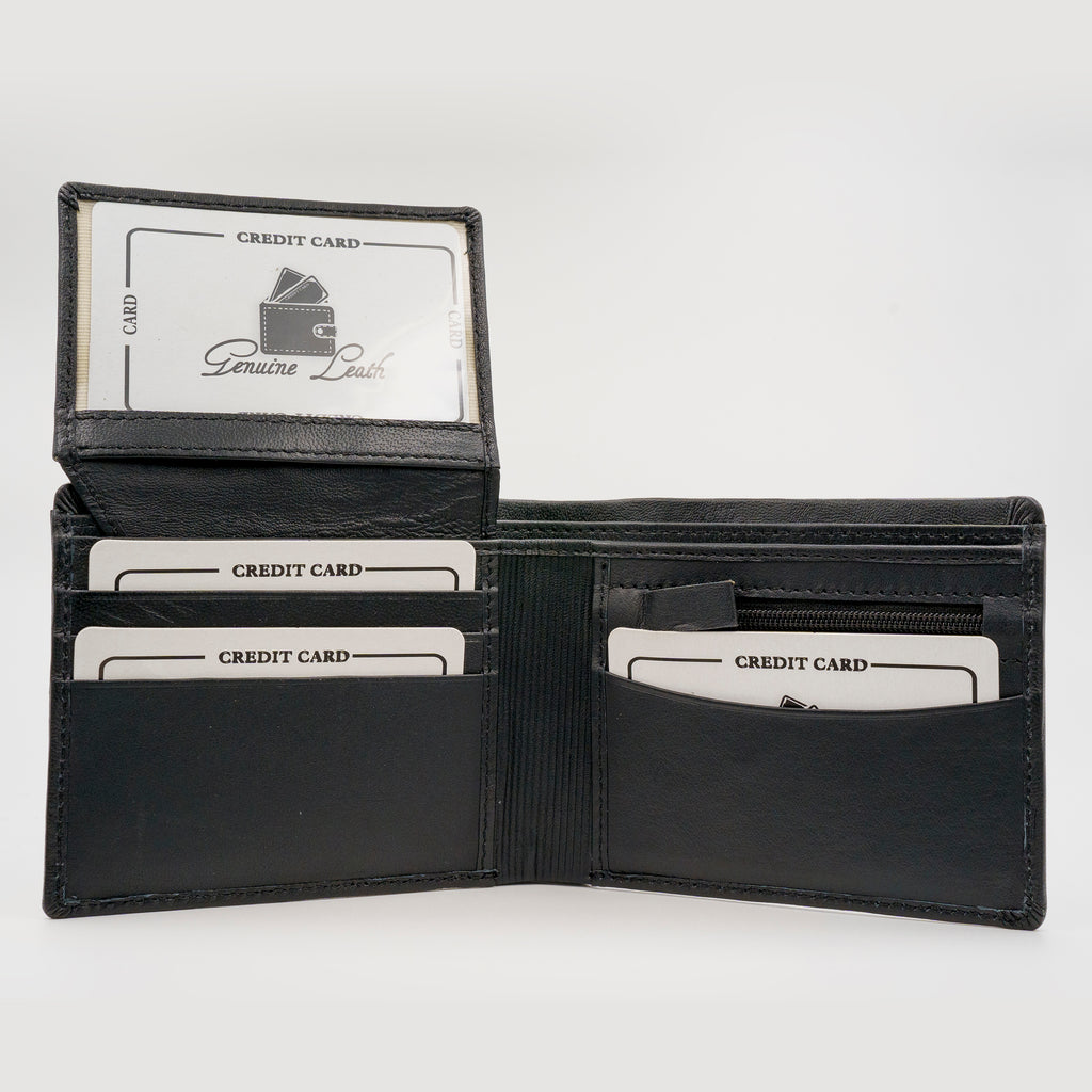 Leather Wallet for Men - Black-11