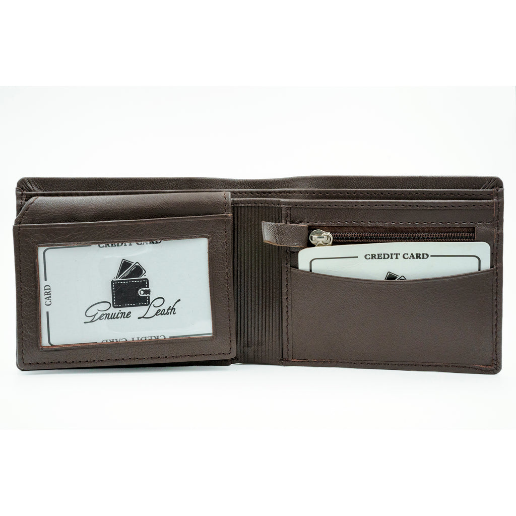 Leather Wallet for Men - Brown-11