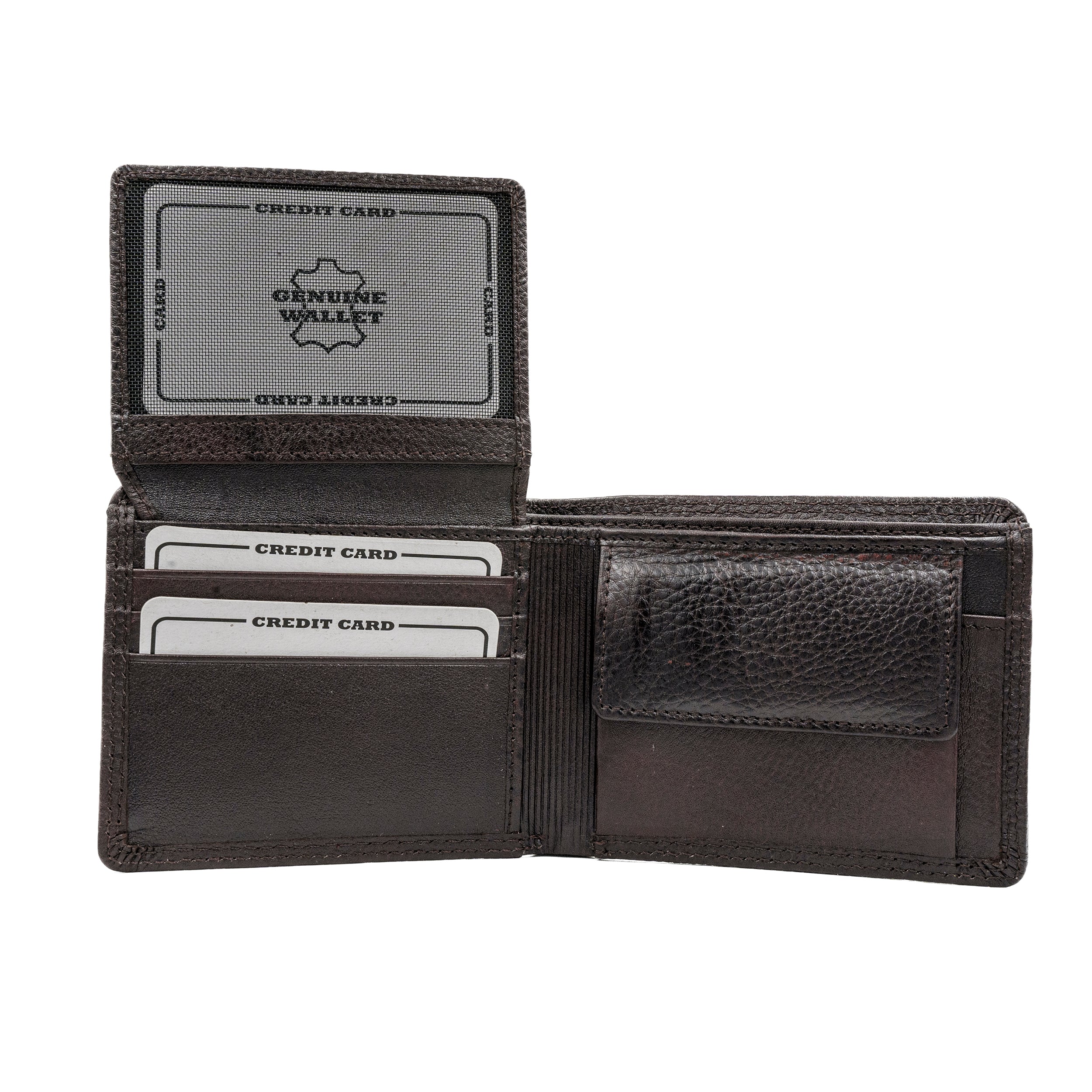 Leather Wallet for Men - Brown-01