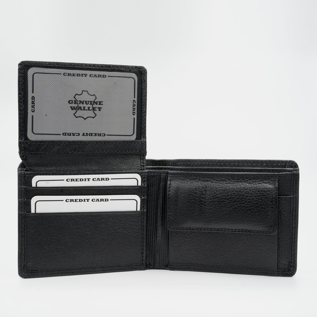Leather Wallet for Men - Black-01