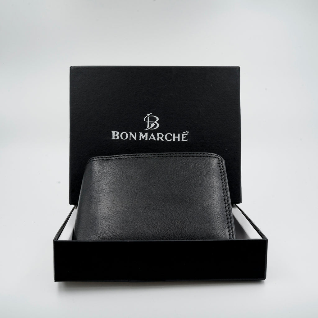 Leather Wallet for Men - Black-01