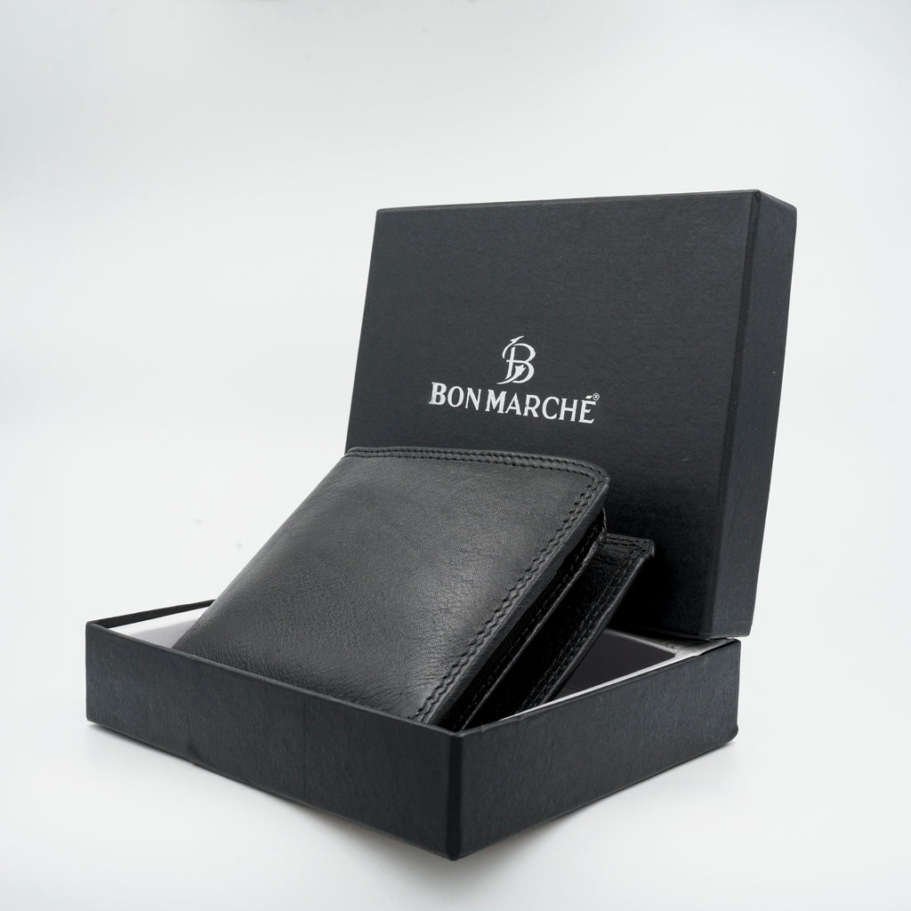 Leather Wallet for Men - Black-01