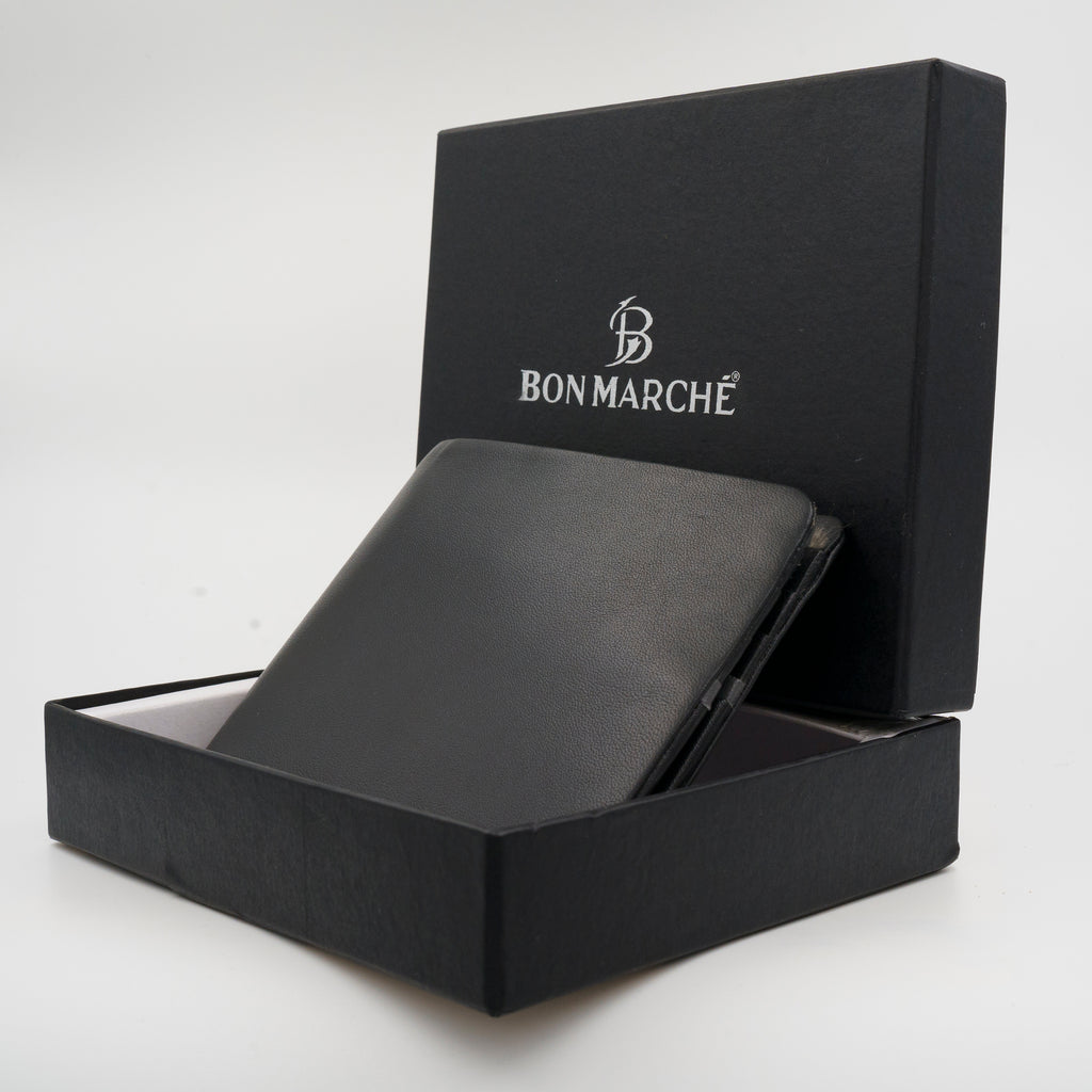 Leather Wallet for Men - 51 Black