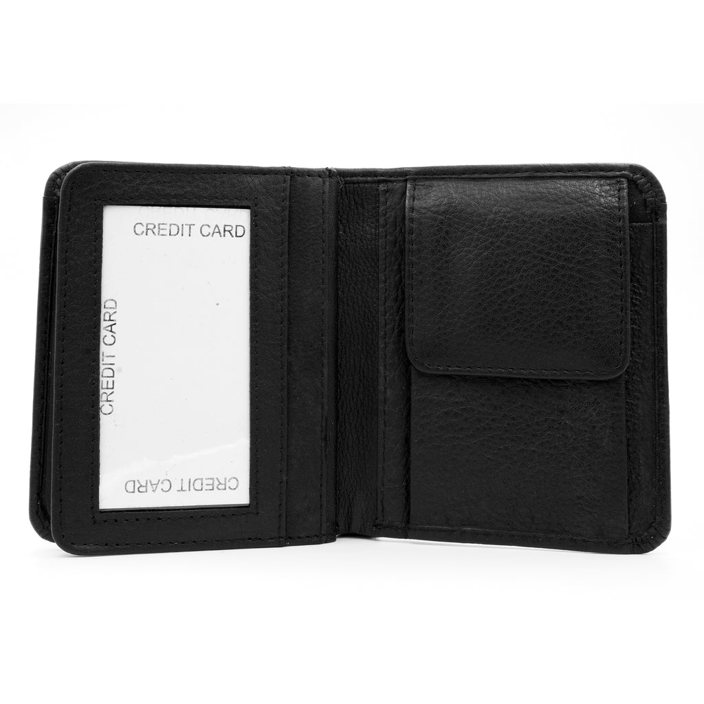 Leather Wallet for Men - Black V05