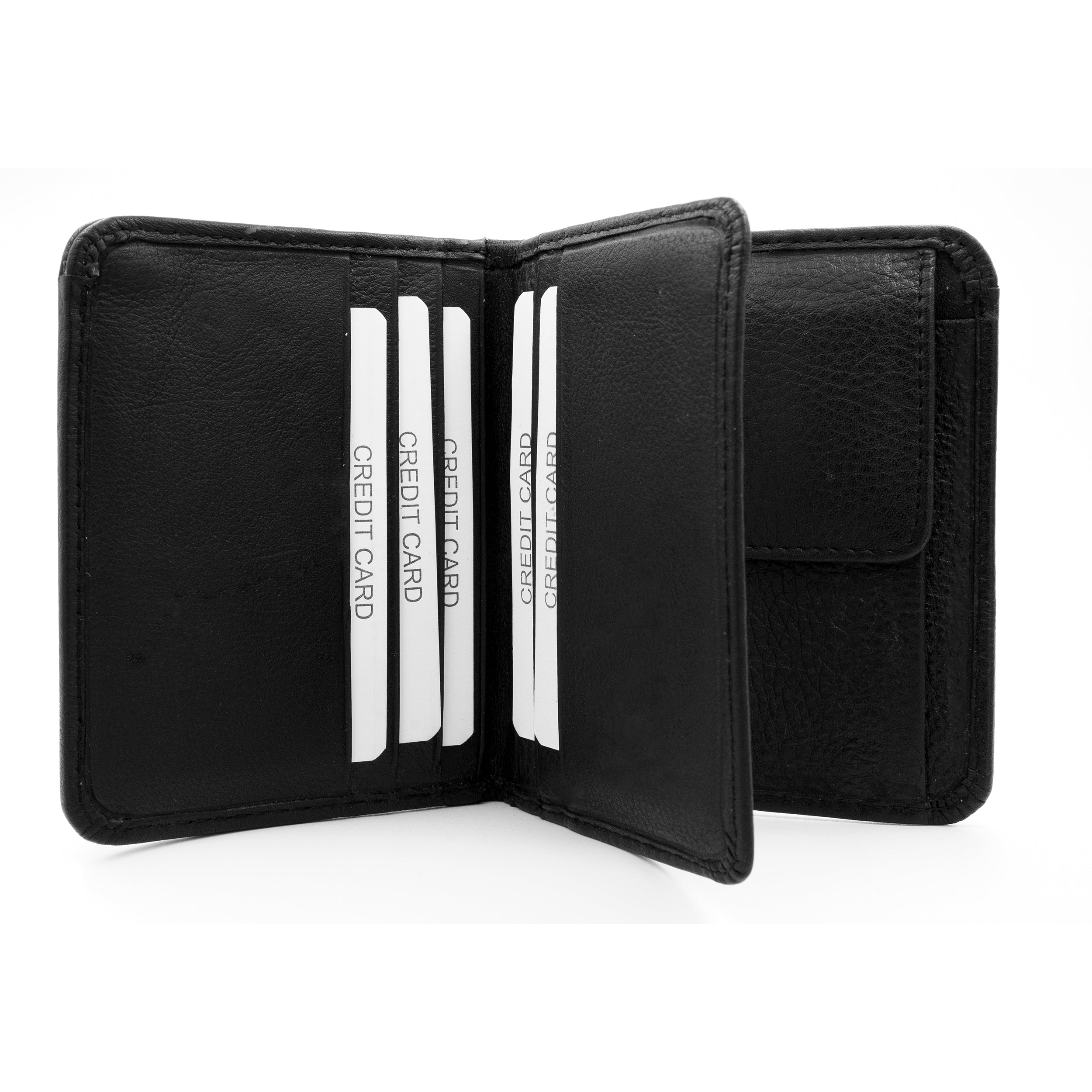 Leather Wallet for Men - Black V05