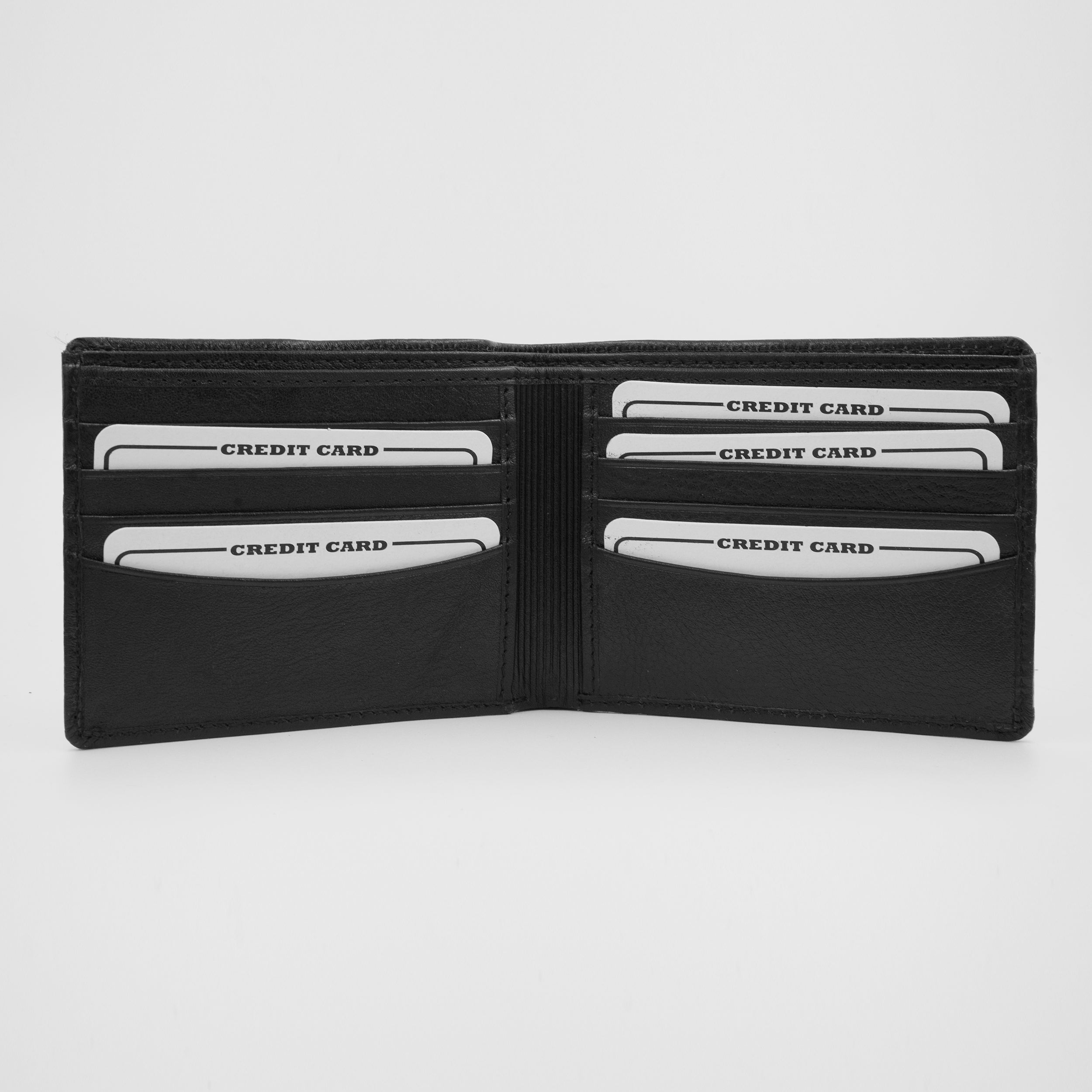 Leather Wallet for Men - 10 Black