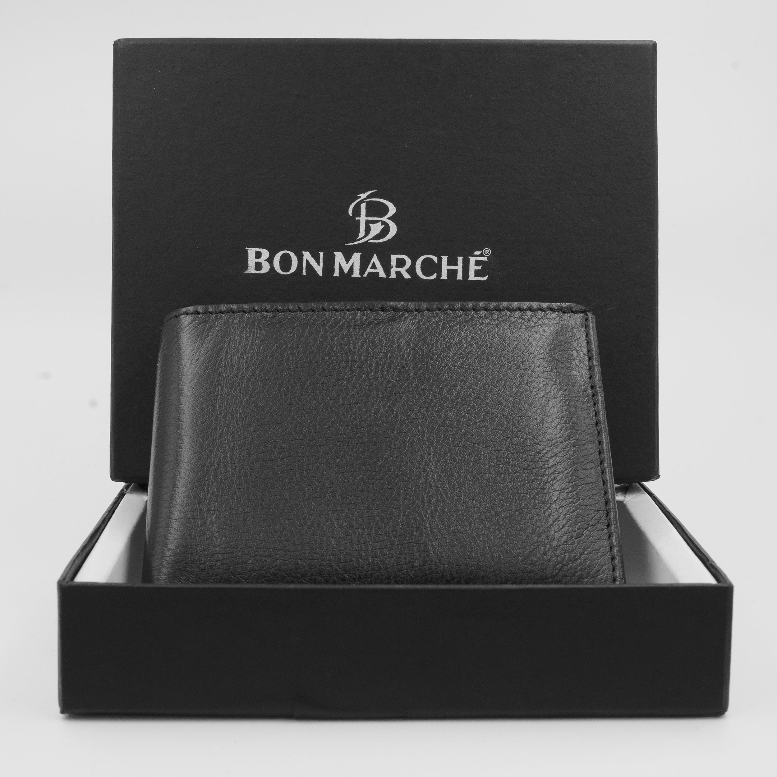 Leather Wallet for Men - 10 Black