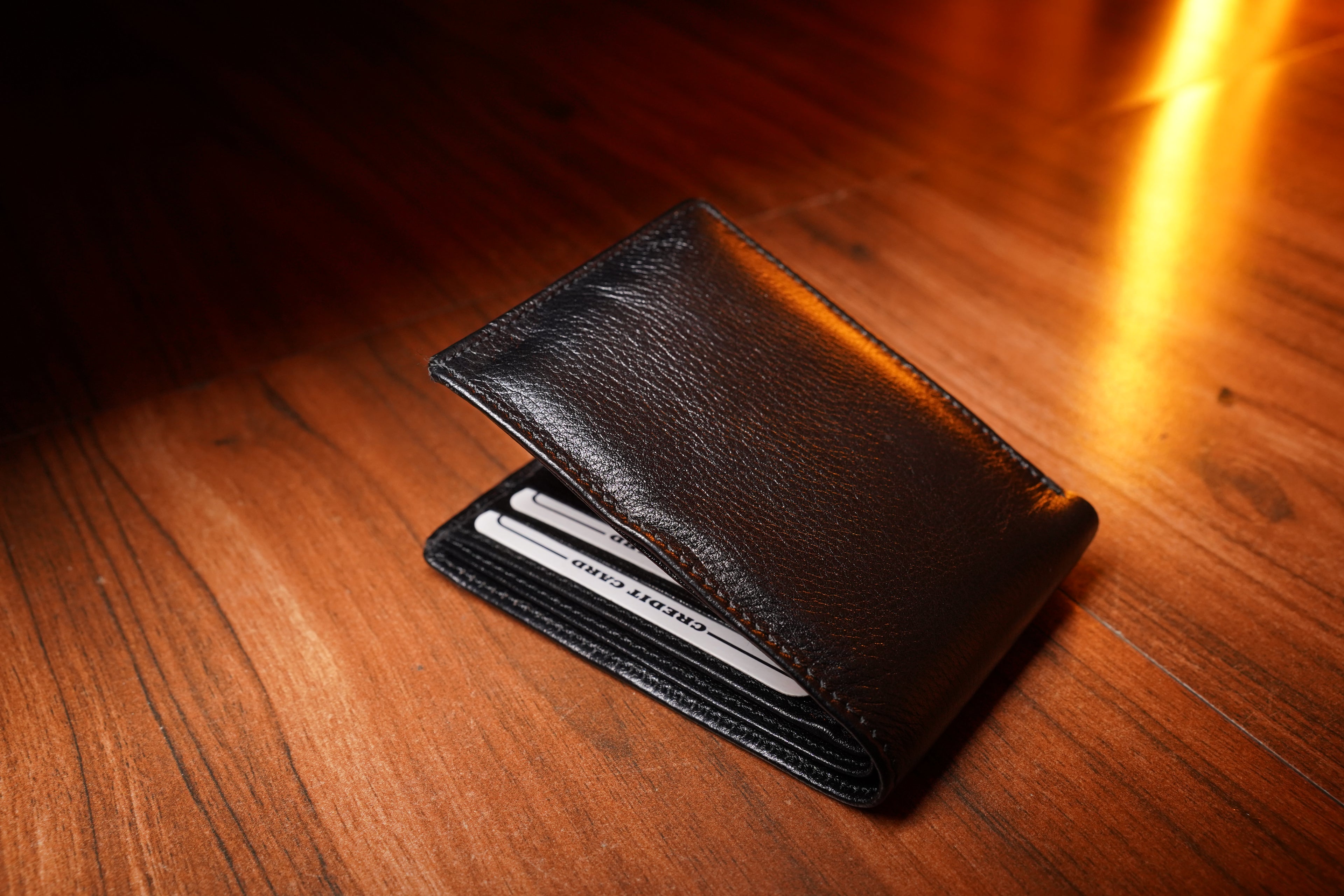 Leather Wallet for Men - 10 Black
