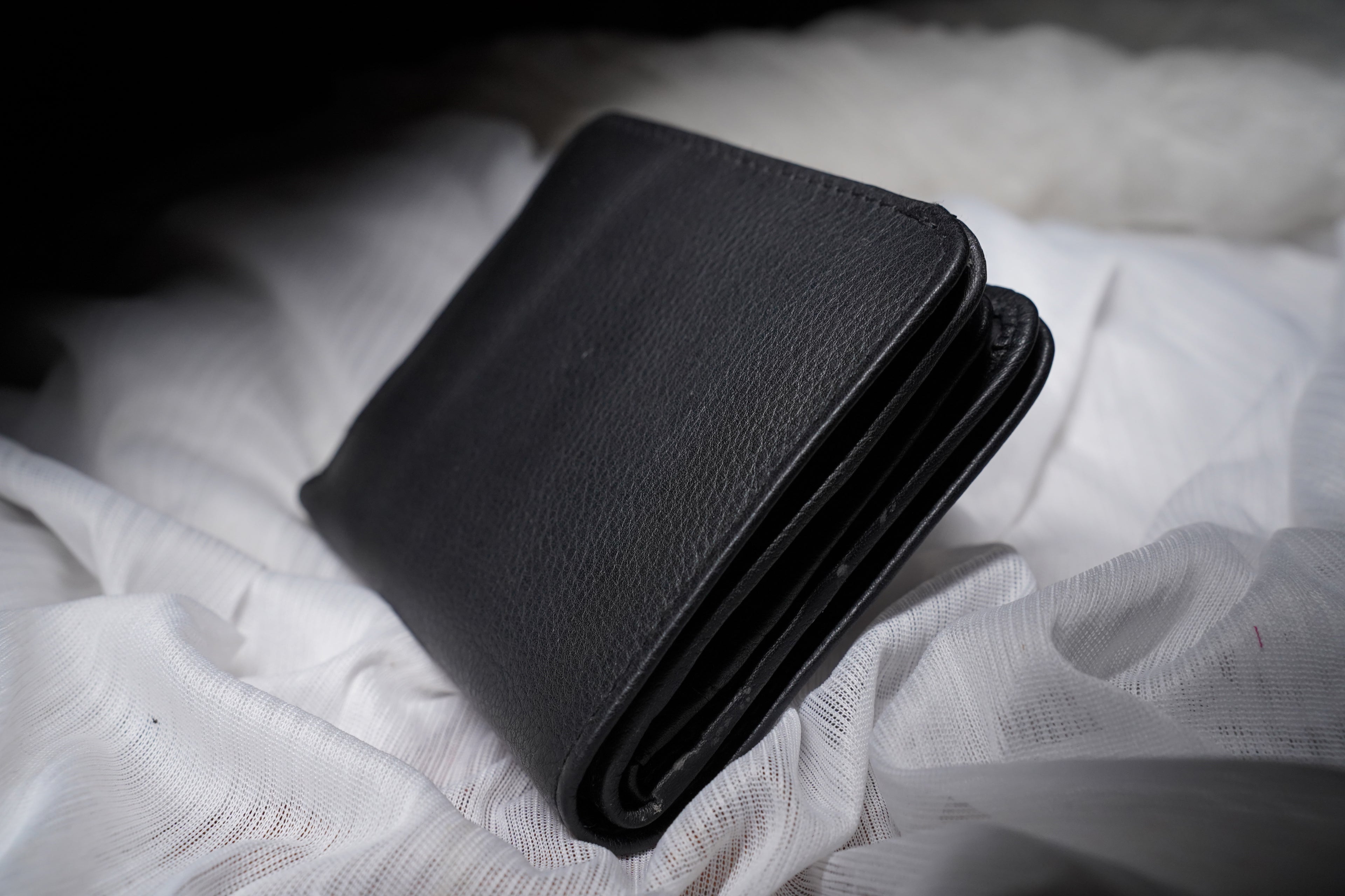 Leather Wallet for Men - Black V05