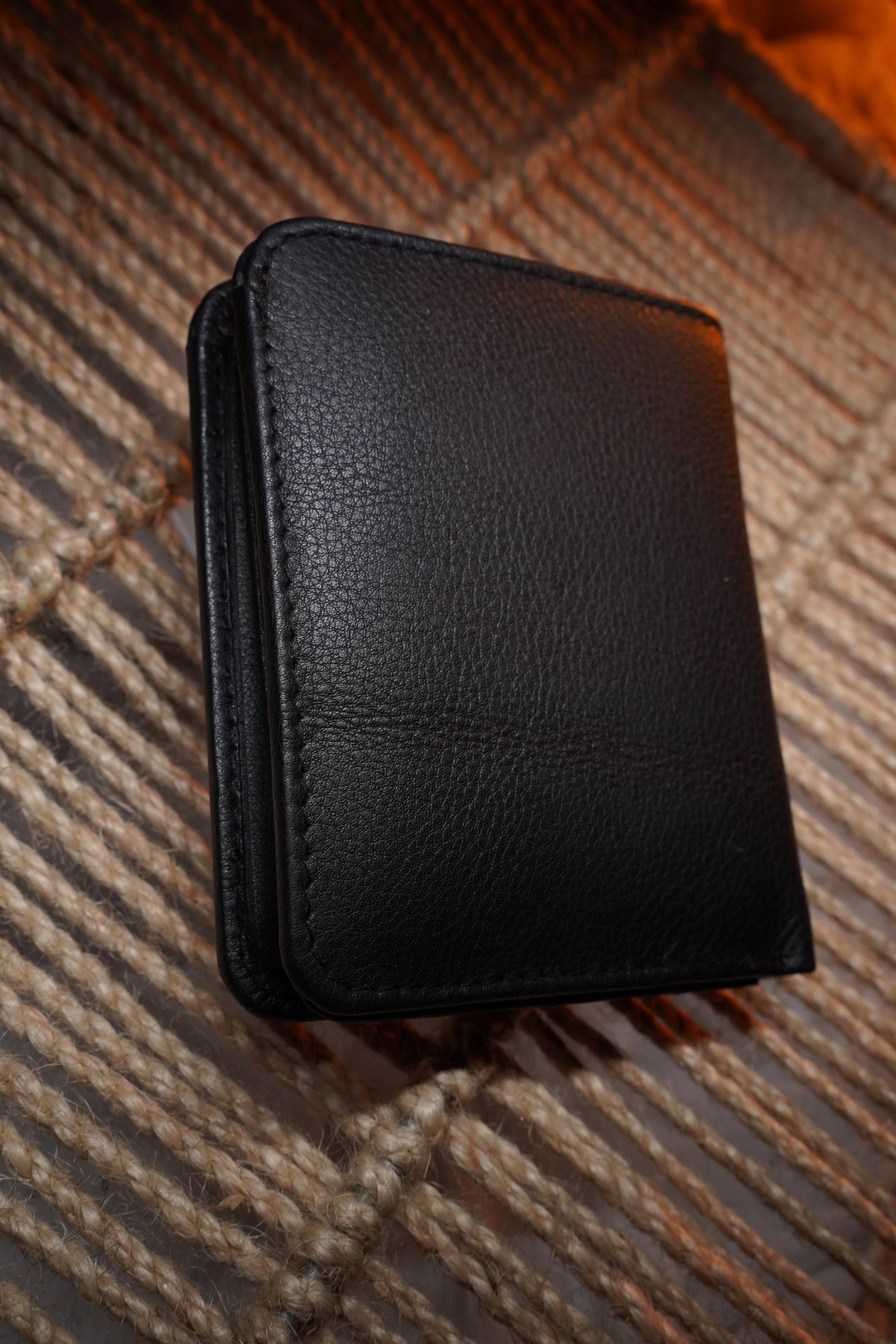 Leather Wallet for Men - Black V05