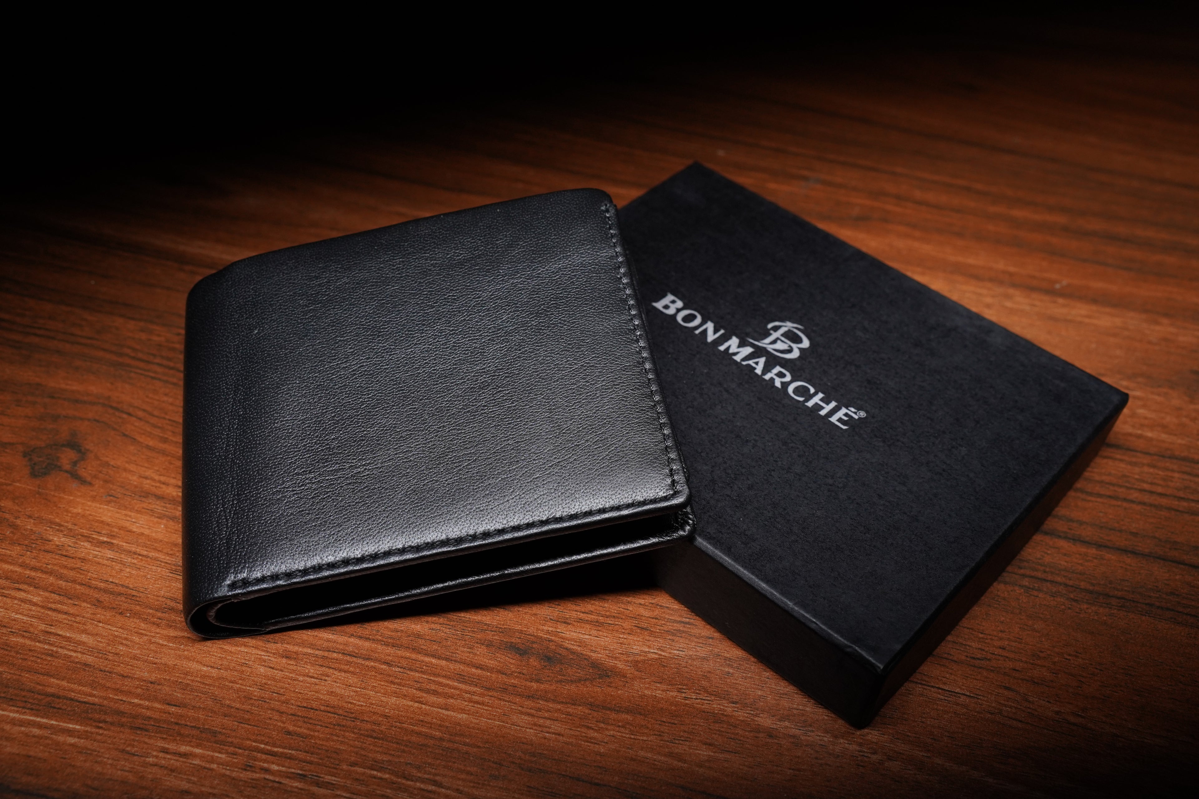 Leather Wallet for Men - Black-11