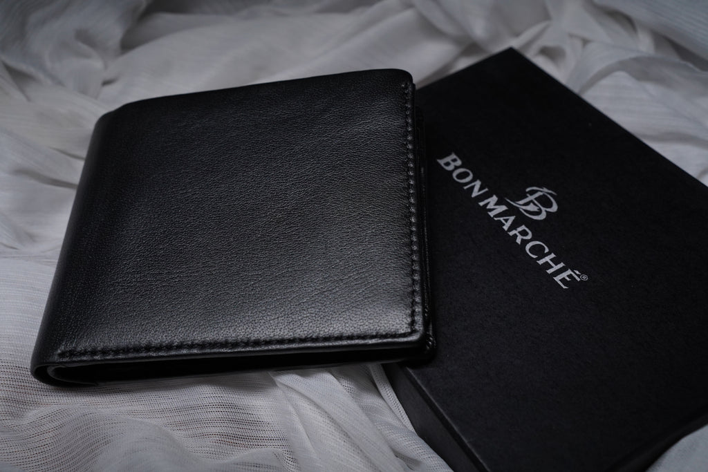 Leather Wallet for Men - Black-11