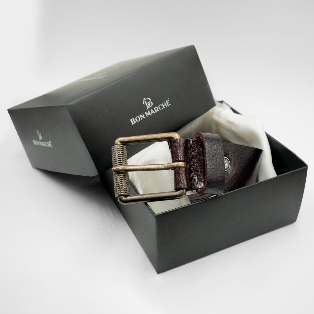 Leather Belt for Men - Brown