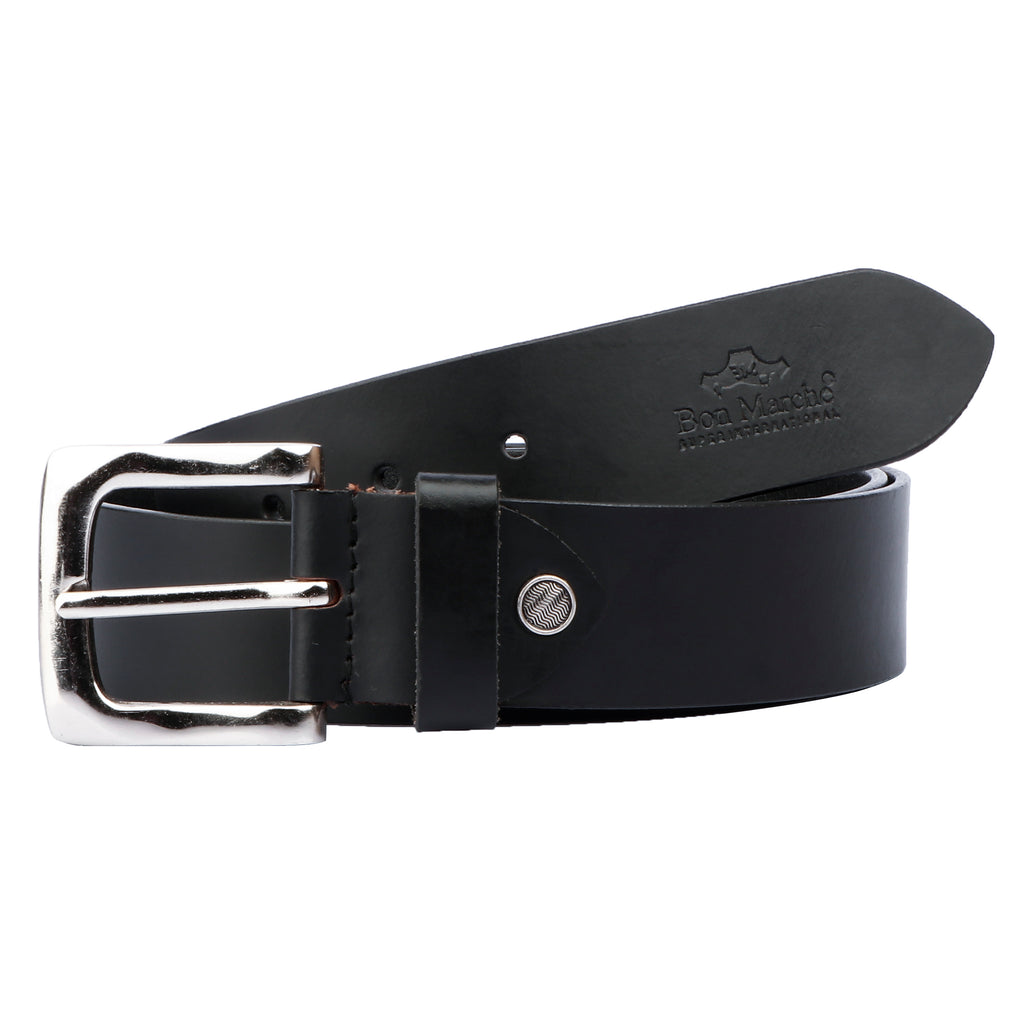 Leather Belt for Men - Black