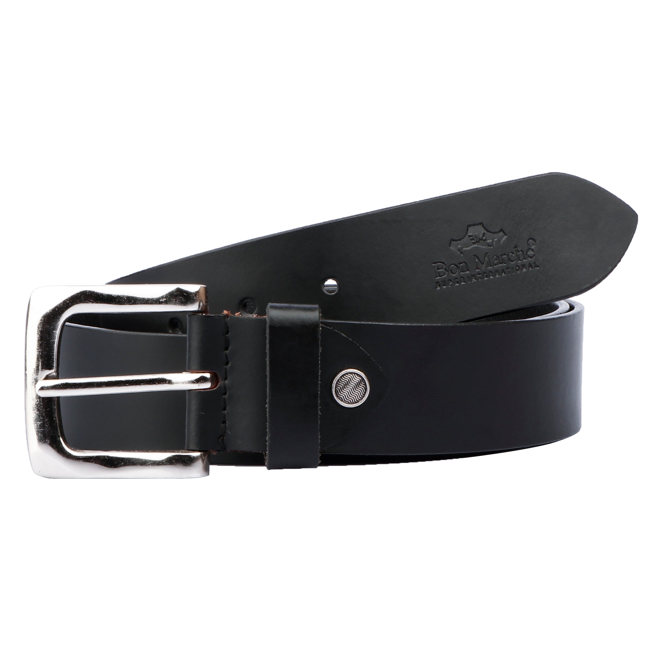 Leather Belt for Men - Black