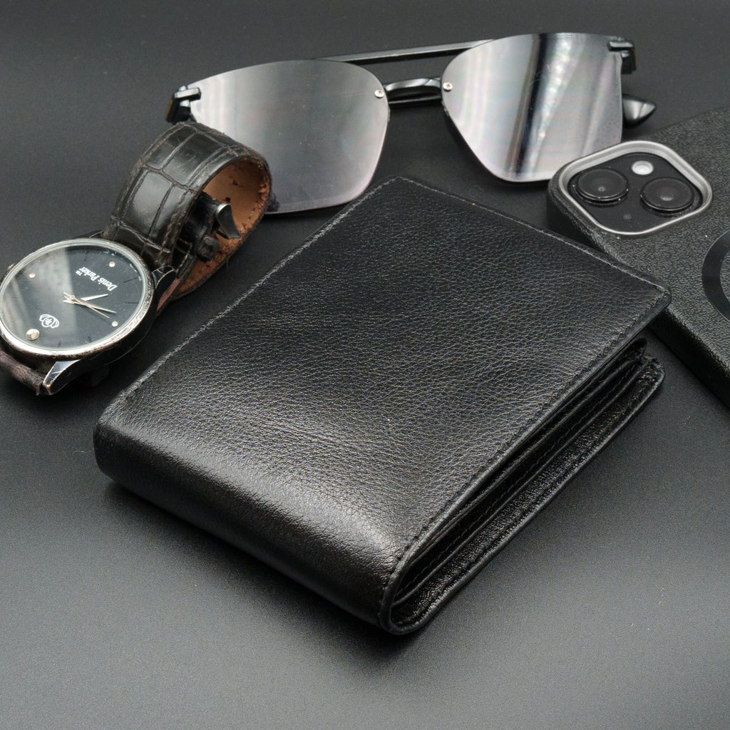 Leather Wallet for Men - Black-02